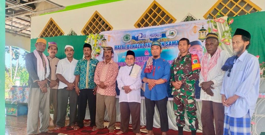 Pererat Silaturrahmi, Babinsa Koramil 03/ Samate Hadiri Acara Halal Bihalal di Desa Binaan